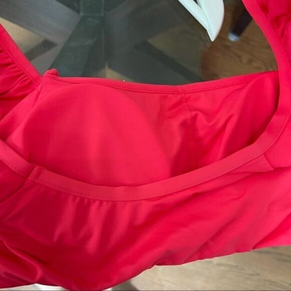 Knix NWT Puffed sleeves bikini top in red - Picture 5 of 9